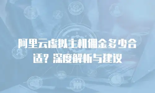 阿里云虚拟主机佣金多少合适？深度解析与建议