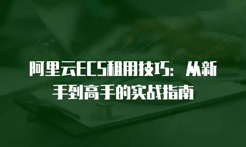 阿里云ECS租用技巧：从新手到高手的实战指南