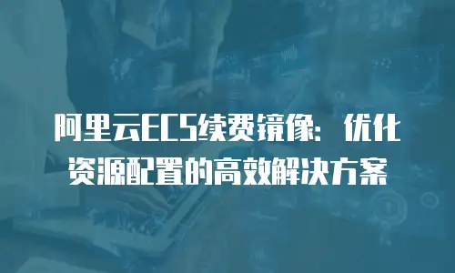 阿里云ECS续费镜像：优化资源配置的高效解决方案