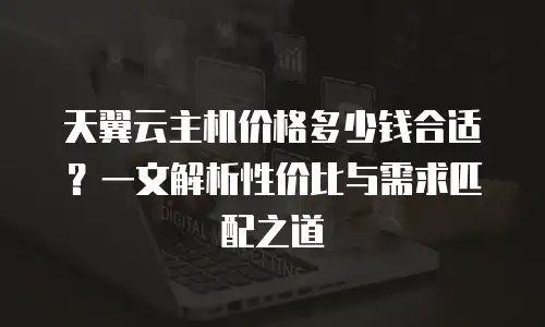 天翼云主机价格多少钱合适？一文解析性价比与需求匹配之道