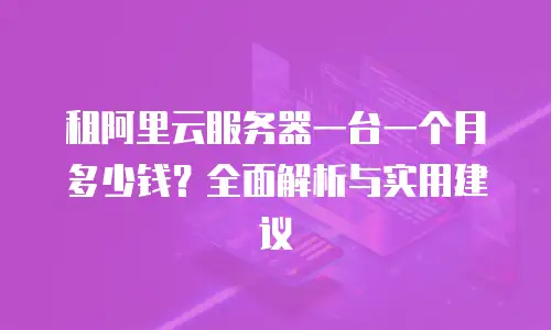 租阿里云服务器一台一个月多少钱？全面解析与实用建议