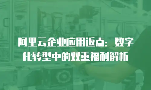 阿里云企业应用返点：数字化转型中的双重福利解析