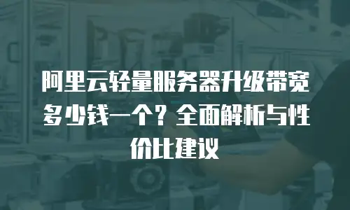 阿里云轻量服务器升级带宽多少钱一个？全面解析与性价比建议