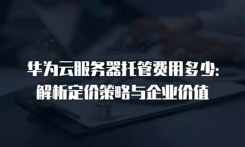 华为云服务器托管费用多少：解析定价策略与企业价值