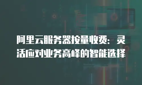 阿里云服务器按量收费：灵活应对业务高峰的智能选择