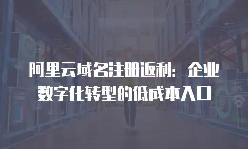 阿里云域名注册返利：企业数字化转型的低成本入口