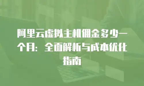 阿里云虚拟主机佣金多少一个月：全面解析与成本优化指南