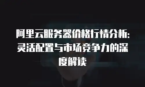 阿里云服务器价格行情分析：灵活配置与市场竞争力的深度解读