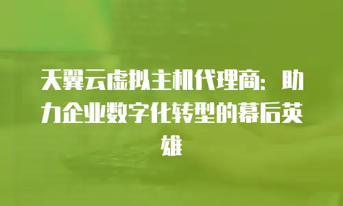 天翼云虚拟主机代理商：助力企业数字化转型的幕后英雄