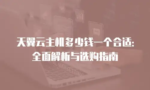天翼云主机多少钱一个合适：全面解析与选购指南