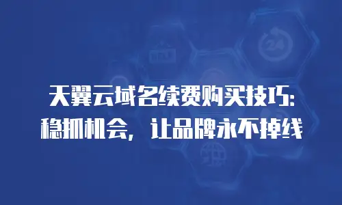 天翼云域名续费购买技巧：稳抓机会，让品牌永不掉线