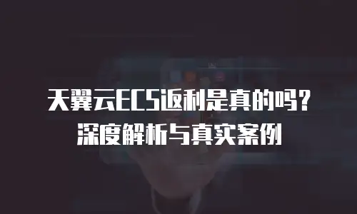 天翼云ECS返利是真的吗？深度解析与真实案例