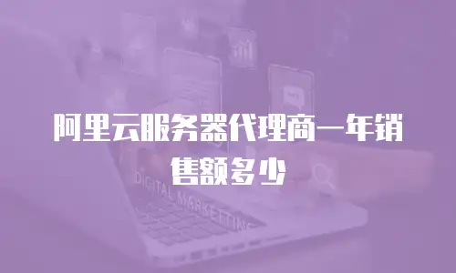 阿里云服务器代理商一年销售额多少