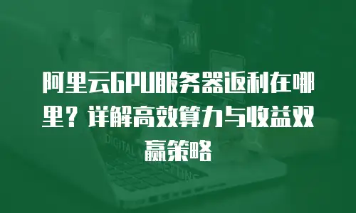 阿里云GPU服务器返利在哪里？详解高效算力与收益双赢策略