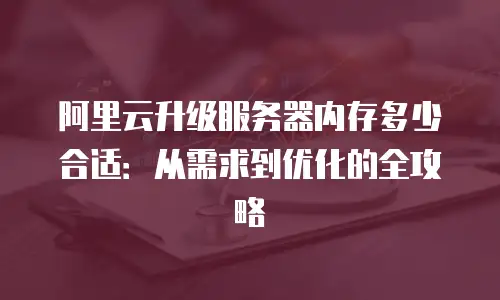 阿里云升级服务器内存多少合适：从需求到优化的全攻略