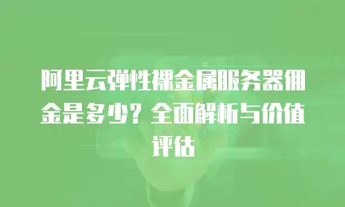 阿里云弹性裸金属服务器佣金是多少？全面解析与价值评估