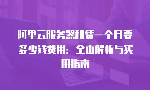 阿里云服务器租赁一个月要多少钱费用：全面解析与实用指南