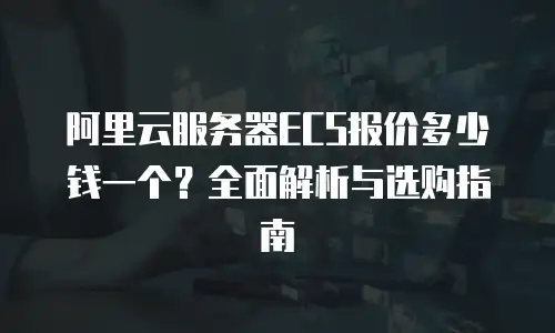 阿里云服务器ECS报价多少钱一个？全面解析与选购指南