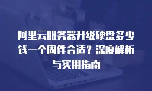 阿里云服务器升级硬盘多少钱一个固件合适？深度解析与实用指南