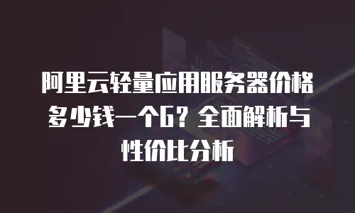阿里云轻量应用服务器价格多少钱一个G？全面解析与性价比分析
