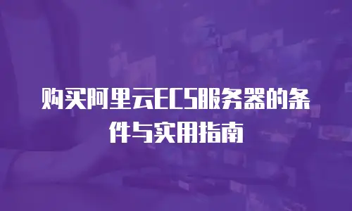 购买阿里云ECS服务器的条件与实用指南