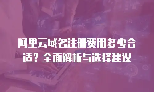 阿里云域名注册费用多少合适？全面解析与选择建议
