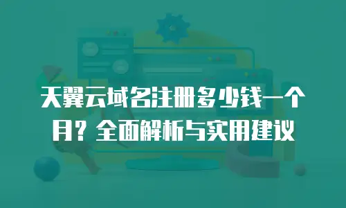 天翼云域名注册多少钱一个月？全面解析与实用建议