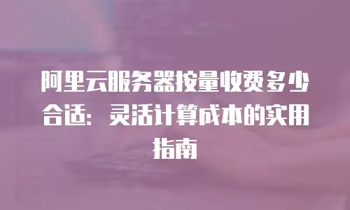 阿里云服务器按量收费多少合适：灵活计算成本的实用指南