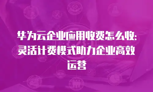 华为云企业应用收费怎么收：灵活计费模式助力企业高效运营