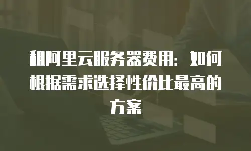 租阿里云服务器费用：如何根据需求选择性价比最高的方案