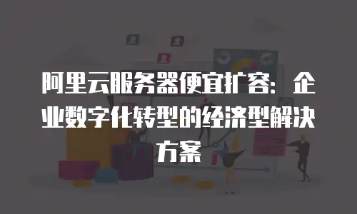 阿里云服务器便宜扩容：企业数字化转型的经济型解决方案