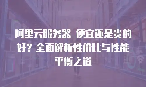 阿里云服务器 便宜还是贵的好？全面解析性价比与性能平衡之道