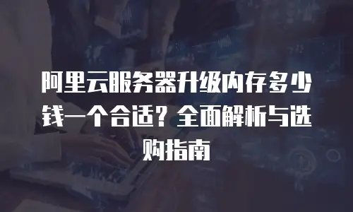 阿里云服务器升级内存多少钱一个合适？全面解析与选购指南