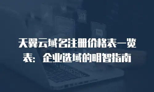 天翼云域名注册价格表一览表：企业选域的明智指南
