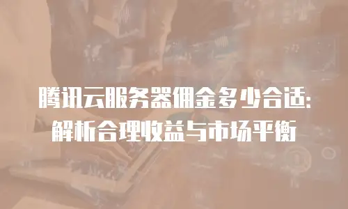 腾讯云服务器佣金多少合适：解析合理收益与市场平衡