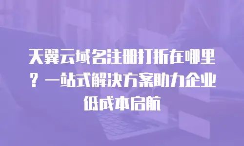 天翼云域名注册打折在哪里？一站式解决方案助力企业低成本启航