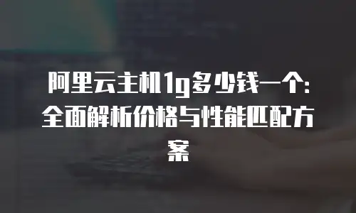 阿里云主机1g多少钱一个：全面解析价格与性能匹配方案