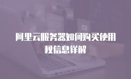 阿里云服务器如何购买使用权信息详解