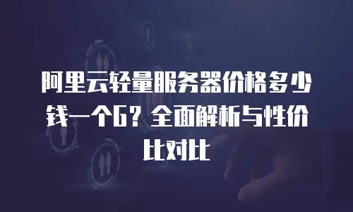 阿里云轻量服务器价格多少钱一个G？全面解析与性价比对比