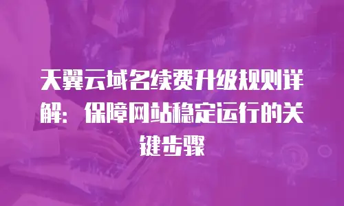 天翼云域名续费升级规则详解：保障网站稳定运行的关键步骤
