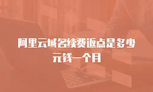 阿里云域名续费返点是多少元钱一个月