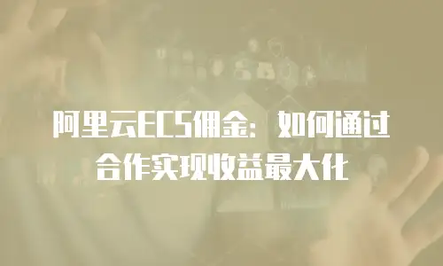 阿里云ECS佣金：如何通过合作实现收益最大化