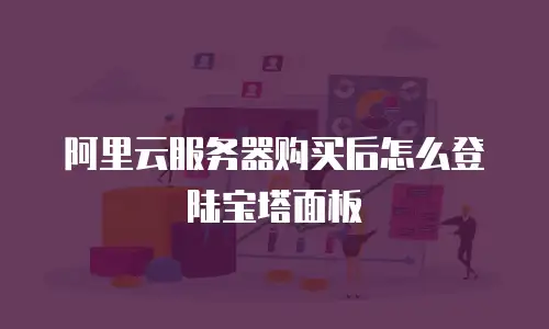 阿里云服务器购买后怎么登陆宝塔面板