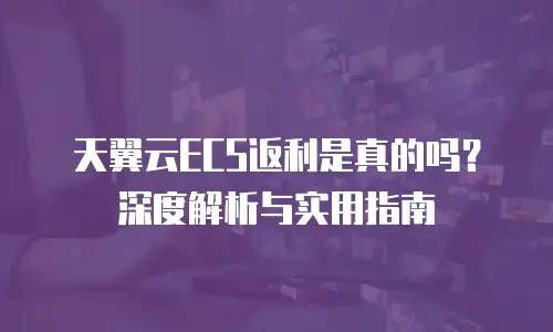 天翼云ECS返利是真的吗？深度解析与实用指南