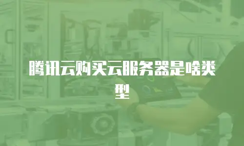 腾讯云购买云服务器是啥类型
