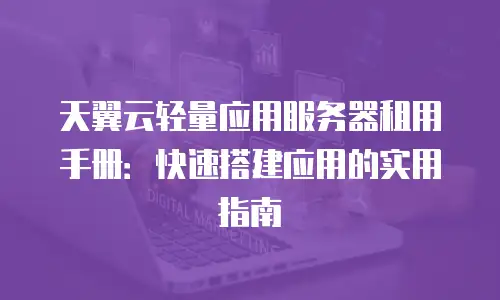 天翼云轻量应用服务器租用手册：快速搭建应用的实用指南