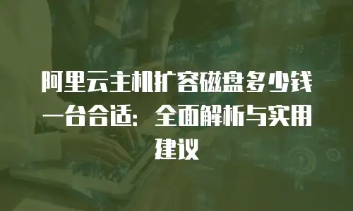 阿里云主机扩容磁盘多少钱一台合适：全面解析与实用建议