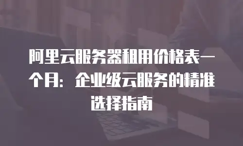 阿里云服务器租用价格表一个月：企业级云服务的精准选择指南