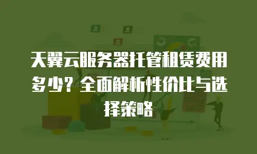 天翼云服务器托管租赁费用多少？全面解析性价比与选择策略