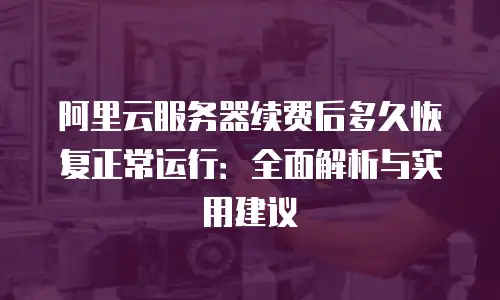 阿里云服务器续费后多久恢复正常运行：全面解析与实用建议